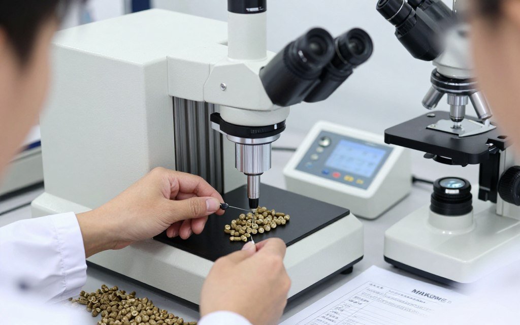 MAIKONG quality control testing cattle feed pellets