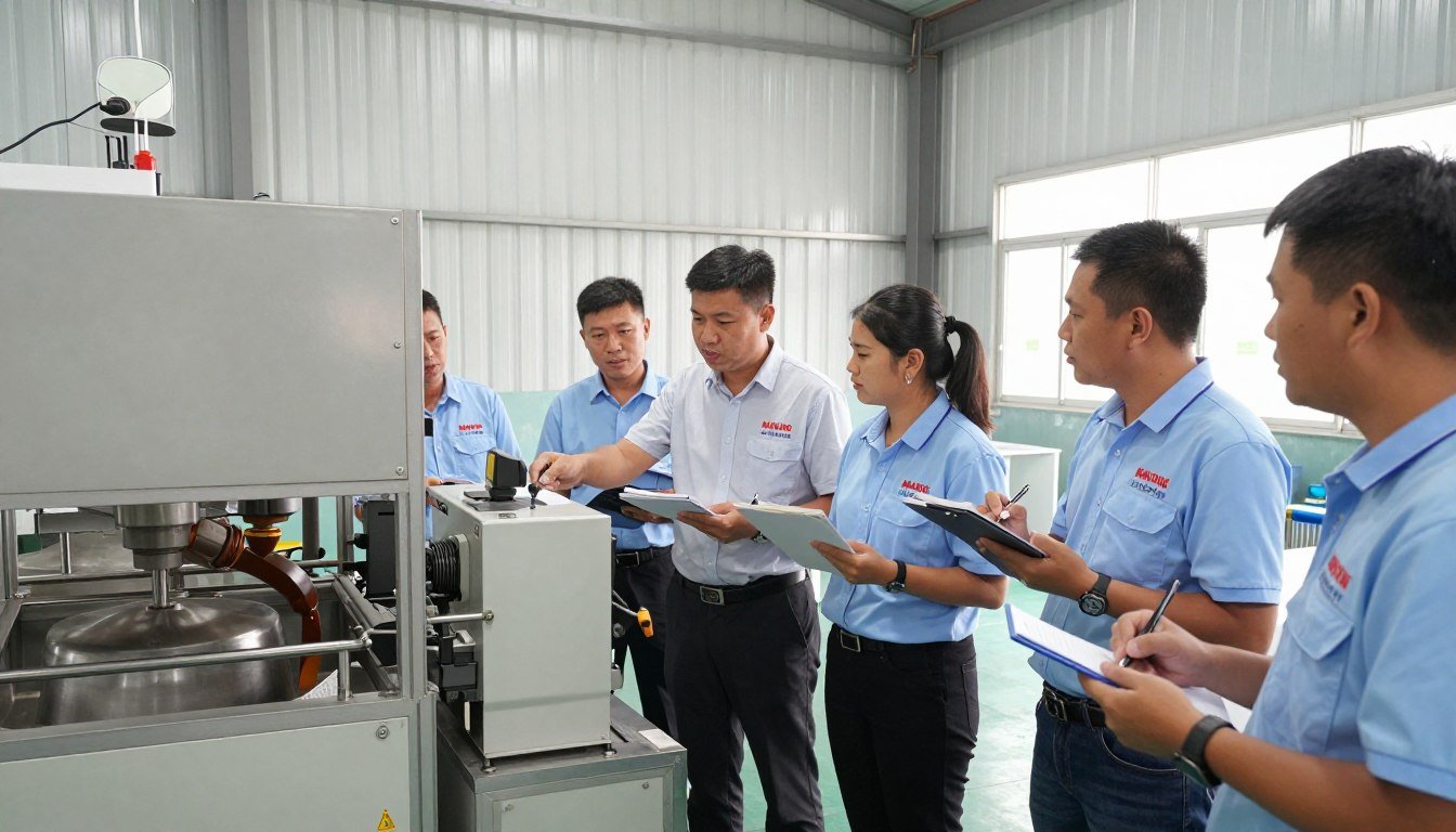 MAIKONG technical team training Filipino operators