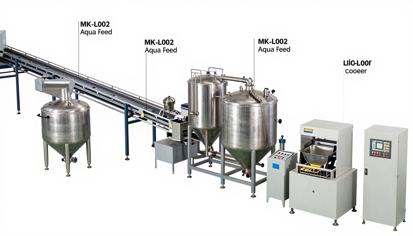 MK-L002 production line equipment components laid out systematically