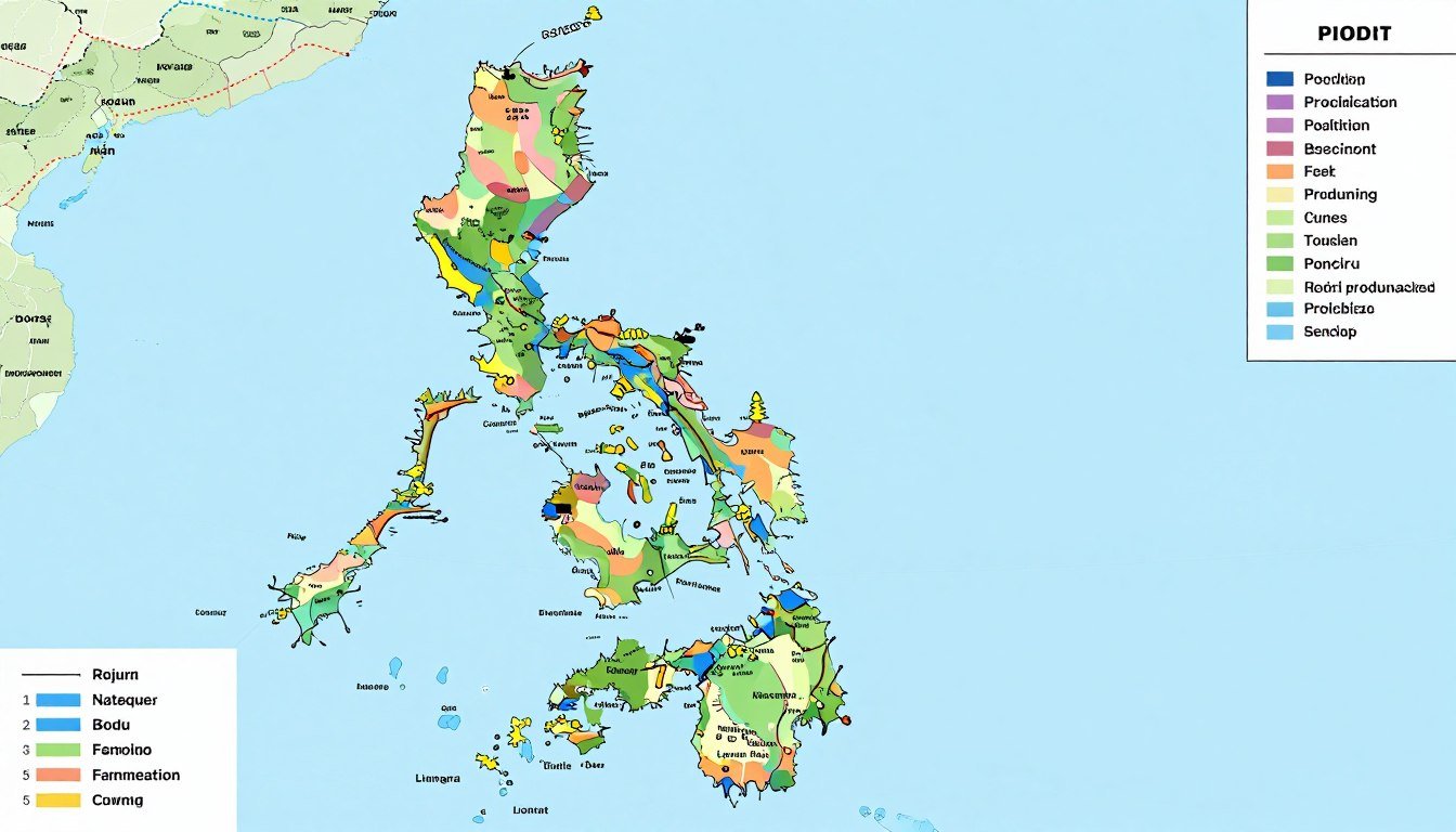 Map of Philippines showing regional feed production opportunities