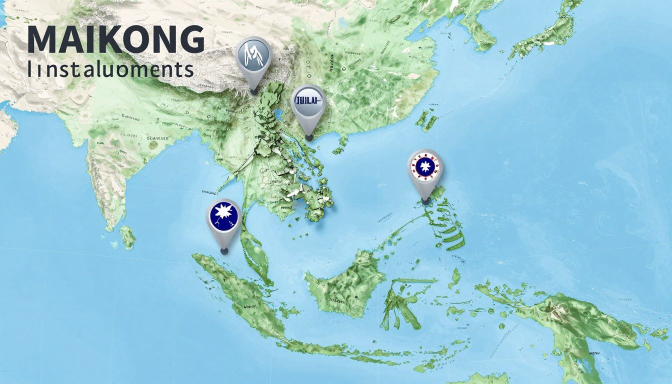 Map showing MAIKONG installations across Asia Pacific region