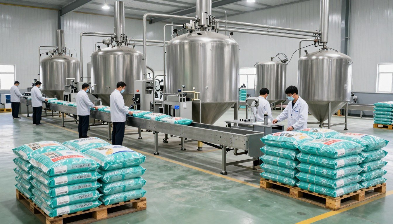 Medium capacity aqua feed production facility