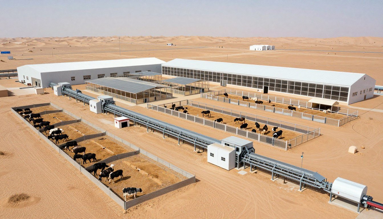 Middle Eastern integrated livestock farm