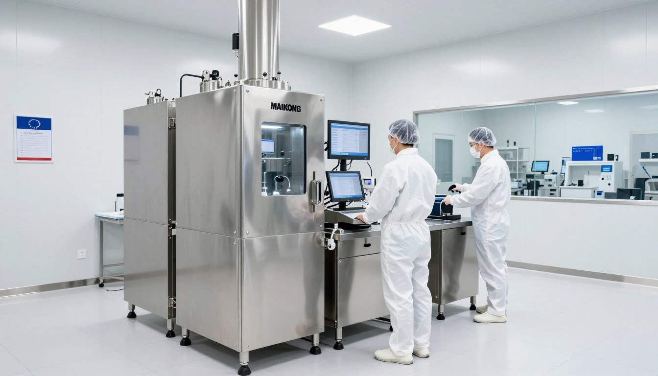 Modern European aqua feed production facility with MAIKONG equipment meeting EU standards