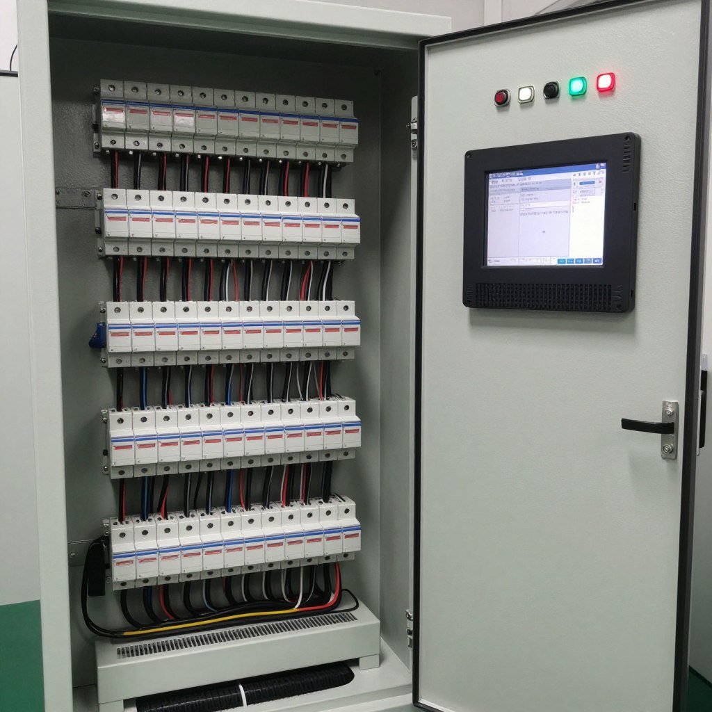 Modern PLC control panel for feed pellet production line automation Modern PLC control panel for feed pellet production line automation