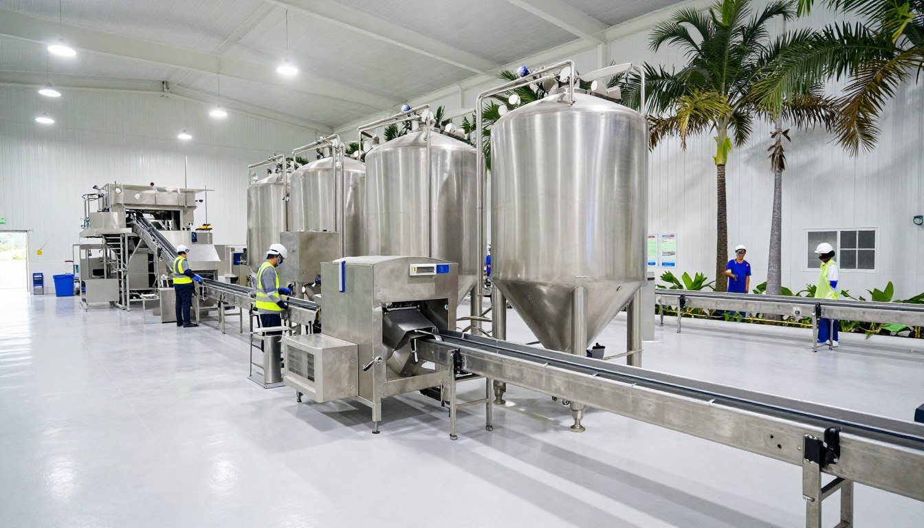 Modern fish feed production line facility in the Philippines