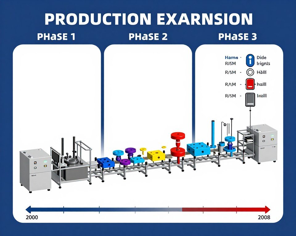 Modular production line expansion diagram