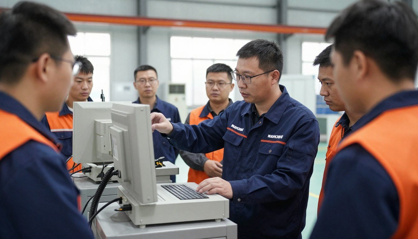 Operator training session at feed mill