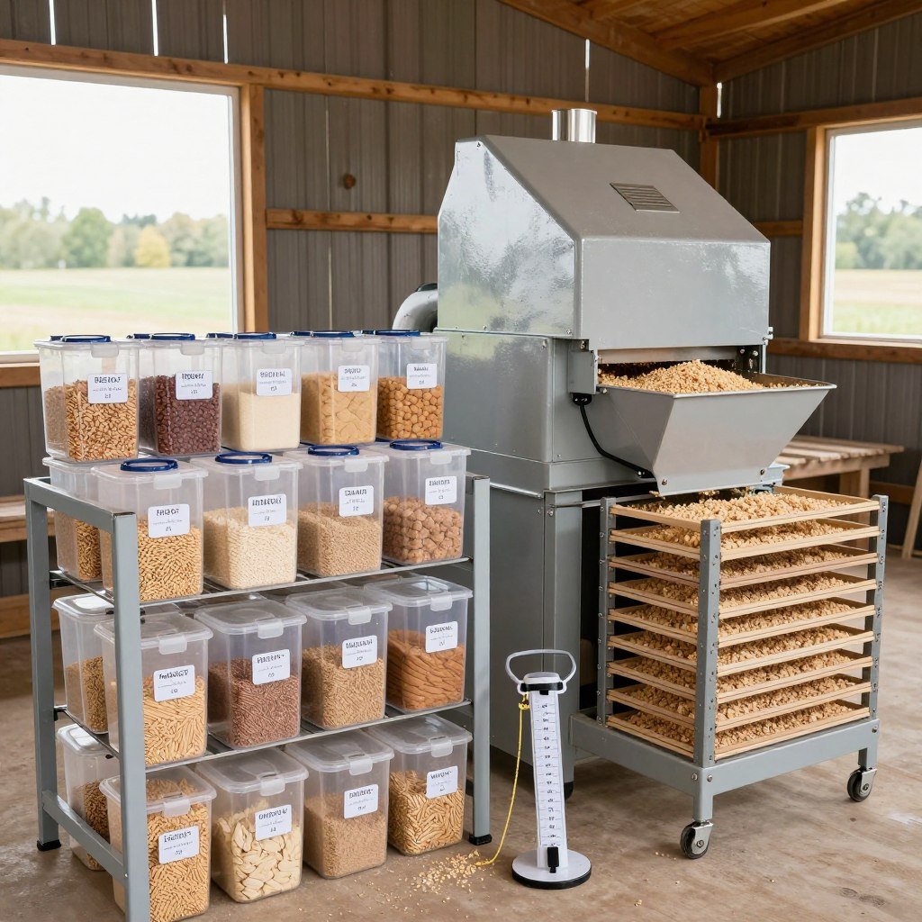 Organized feed production workstation in Philippine farm