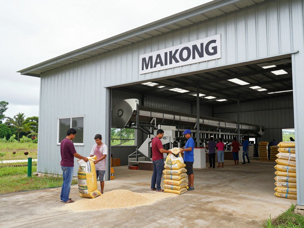 Philippine cooperative fish feed production facility