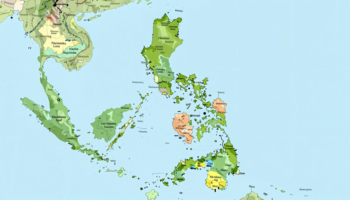 Philippines regional map showing agricultural zones