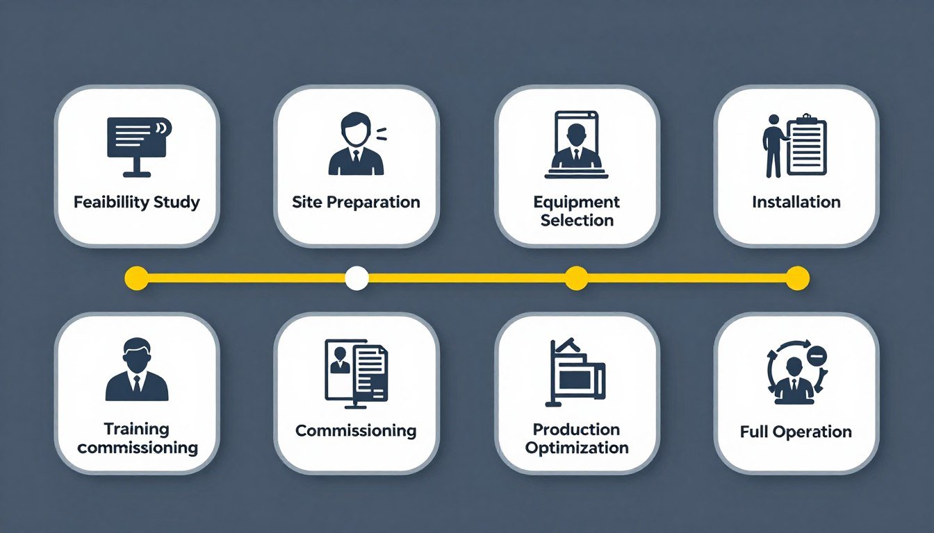 Project planning and implementation stages diagram Project planning and implementation stages diagram