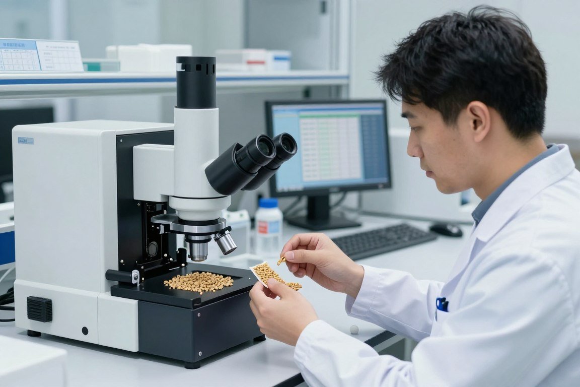 Quality control laboratory testing automated feed samples