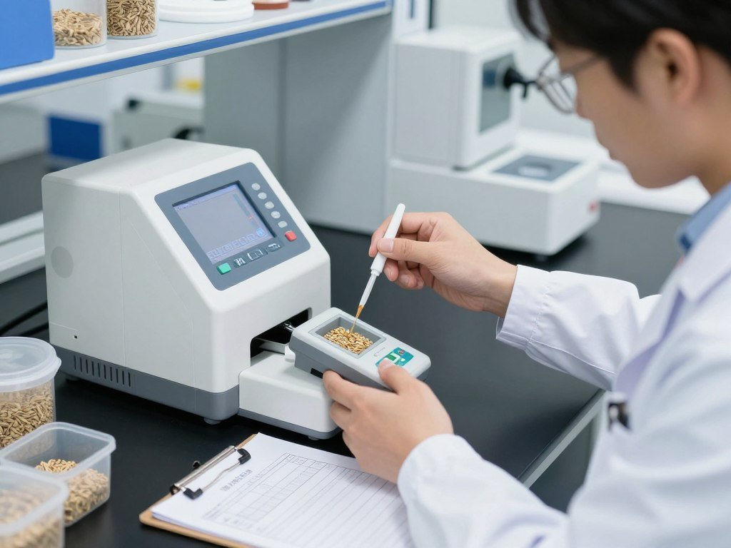 Quality control testing of cattle feed raw materials