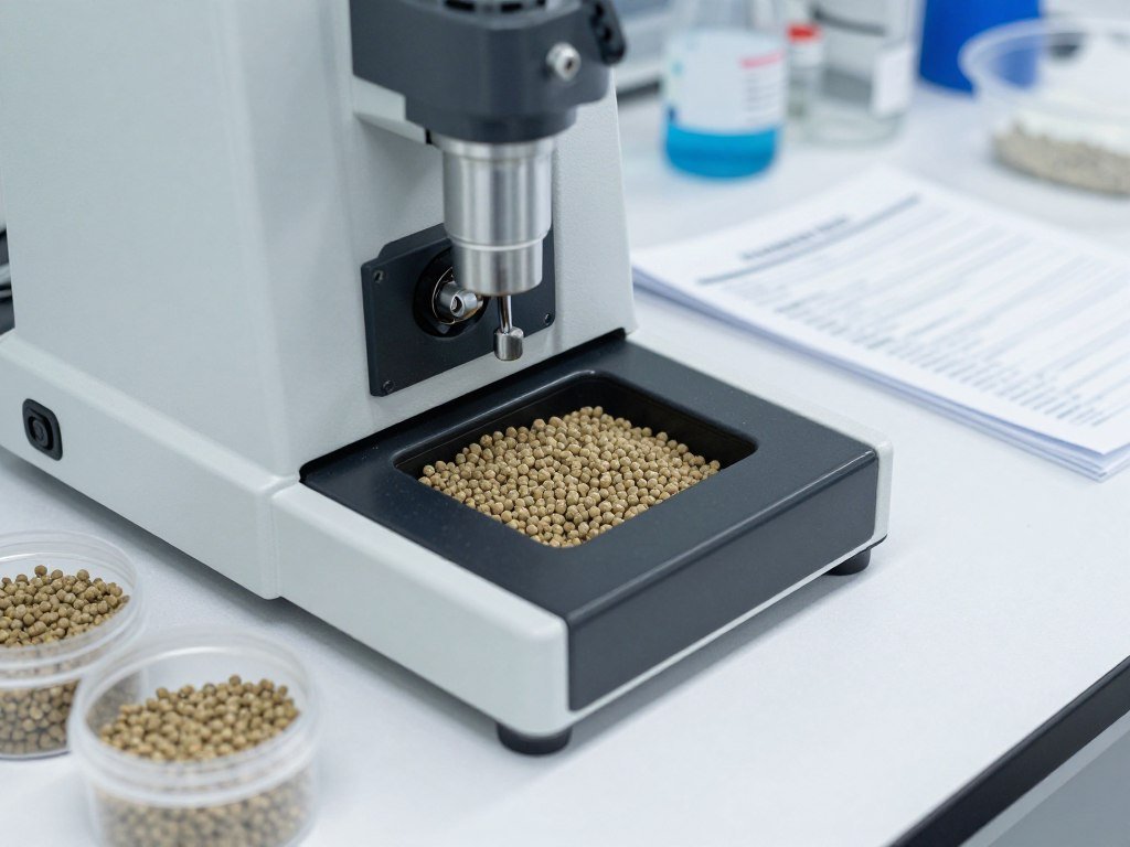 Quality control testing of fish feed pellets