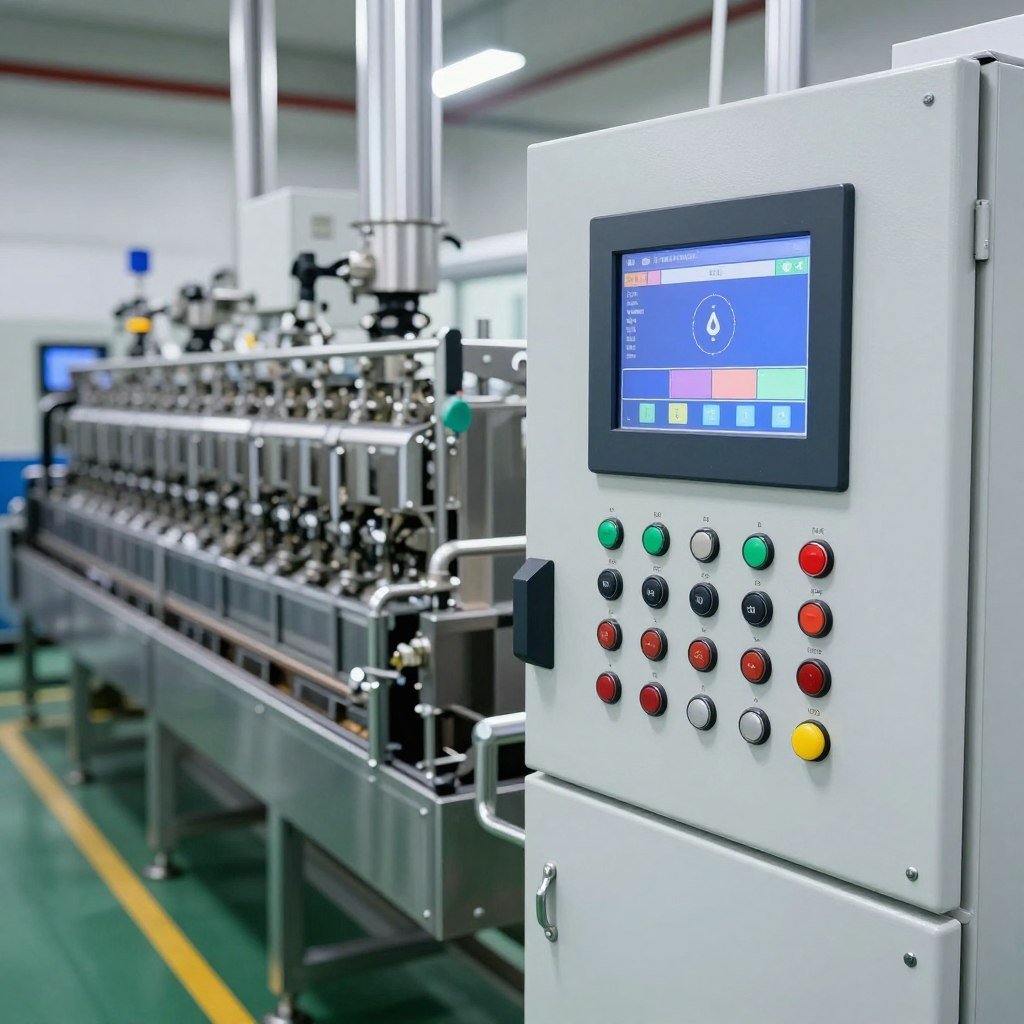 Semi-automatic fish feed production line control panel