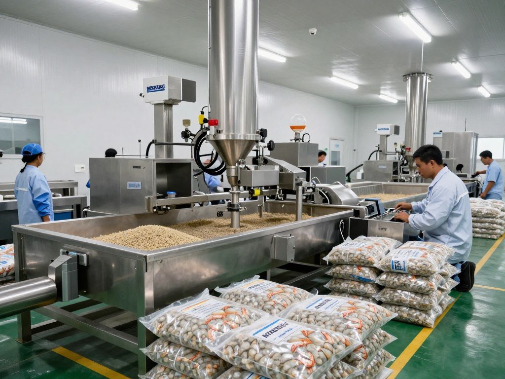 Shrimp feed facility in Indonesia