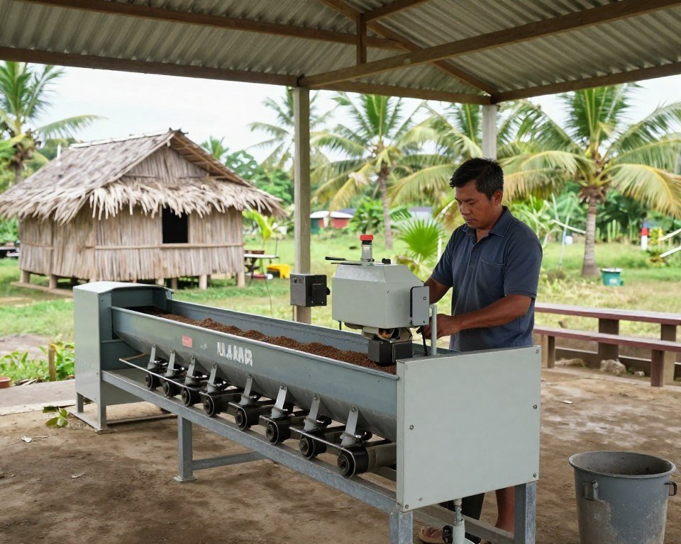 Small farm feed production setup in Philippines