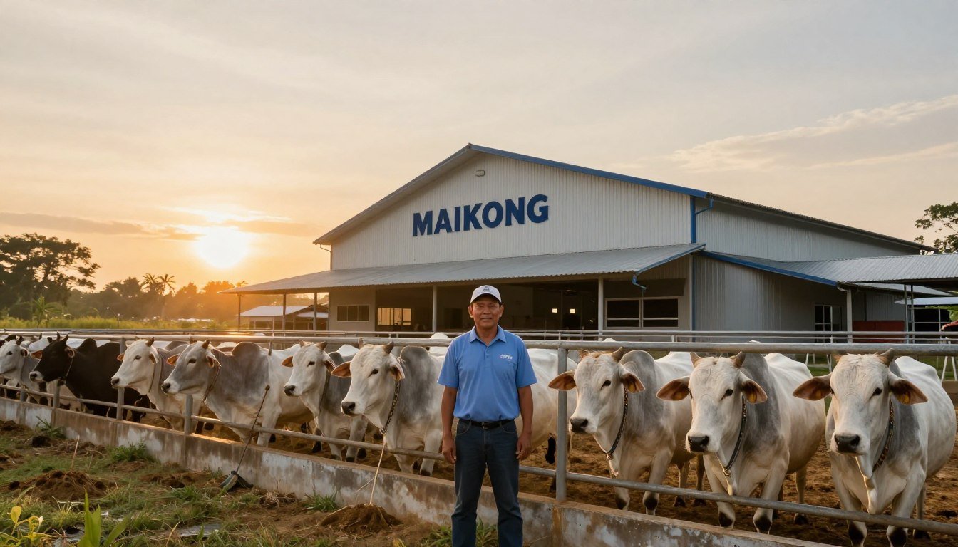 Successful Philippine cattle farm operation using MAIKONG feed pellet machine