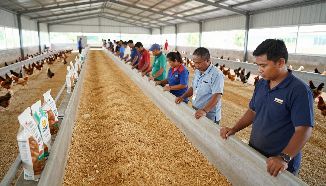 Successful chicken feed production operation in Philippines Successful chicken feed production operation in Philippines