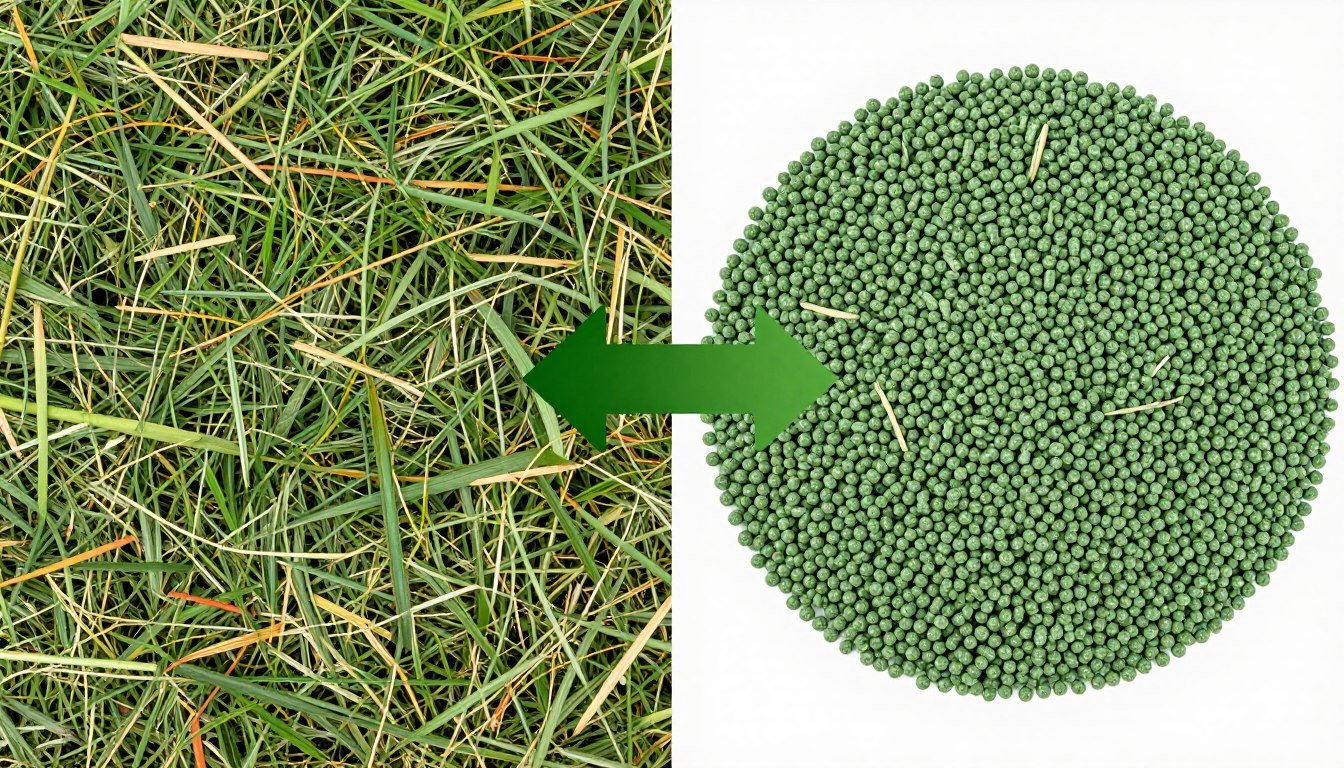 Sustainable farming concept with pellet production