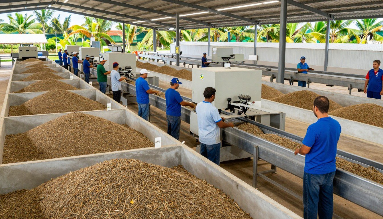 Tilapia feed production facility in Brazil
