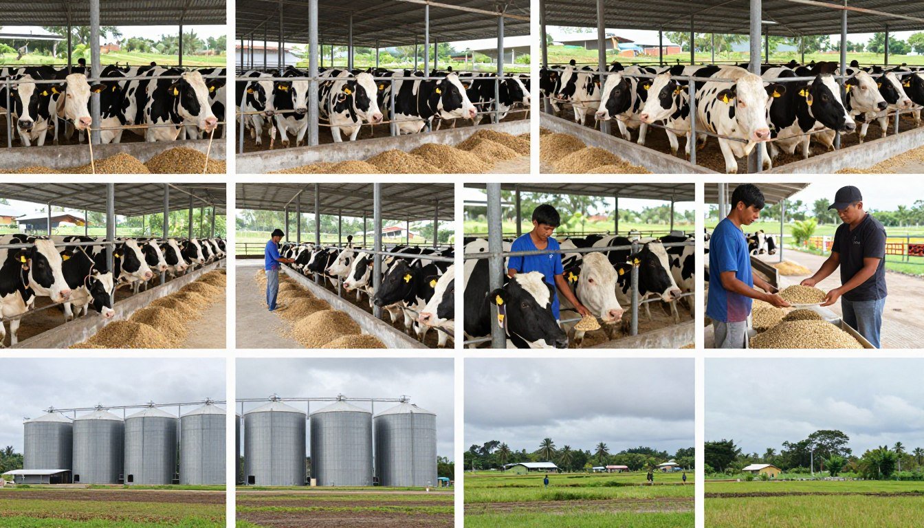 Various cattle farming operations in Philippines using MAIKONG pellet feed