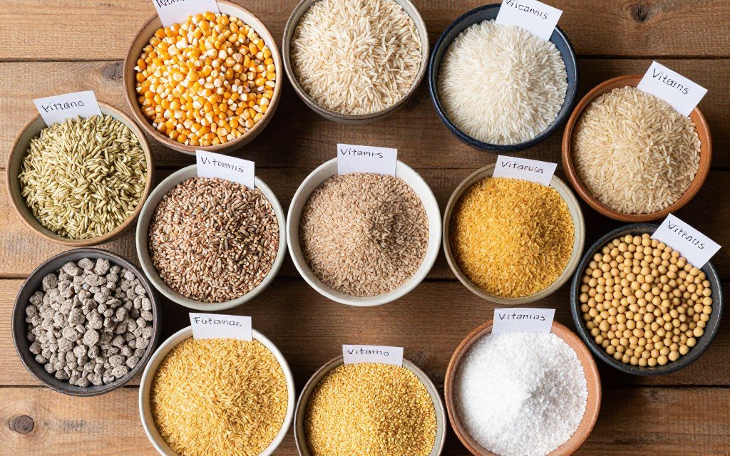 Various feed ingredients used in Philippine animal feed formulations
