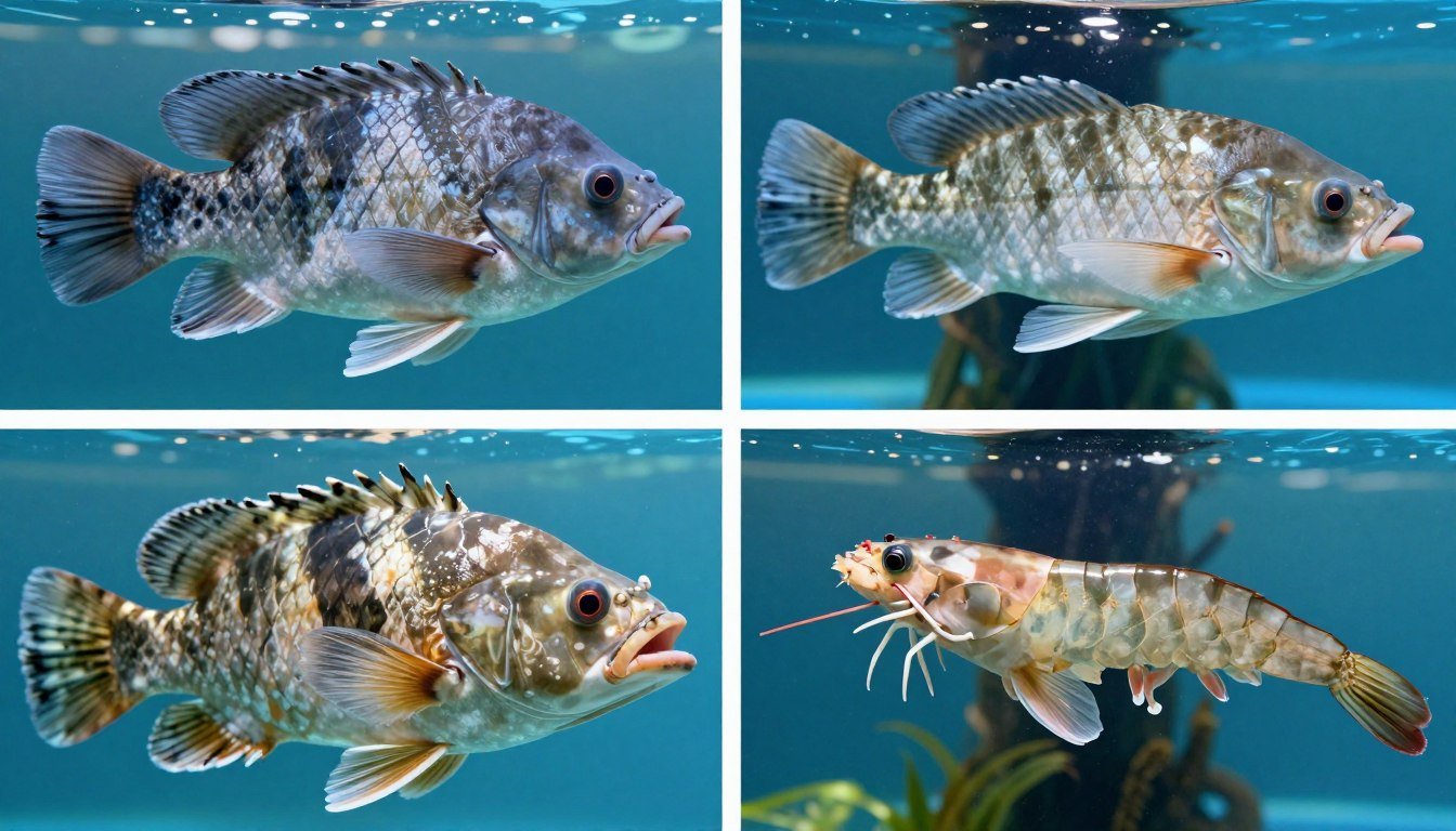 Various fish species raised in Philippine aquaculture