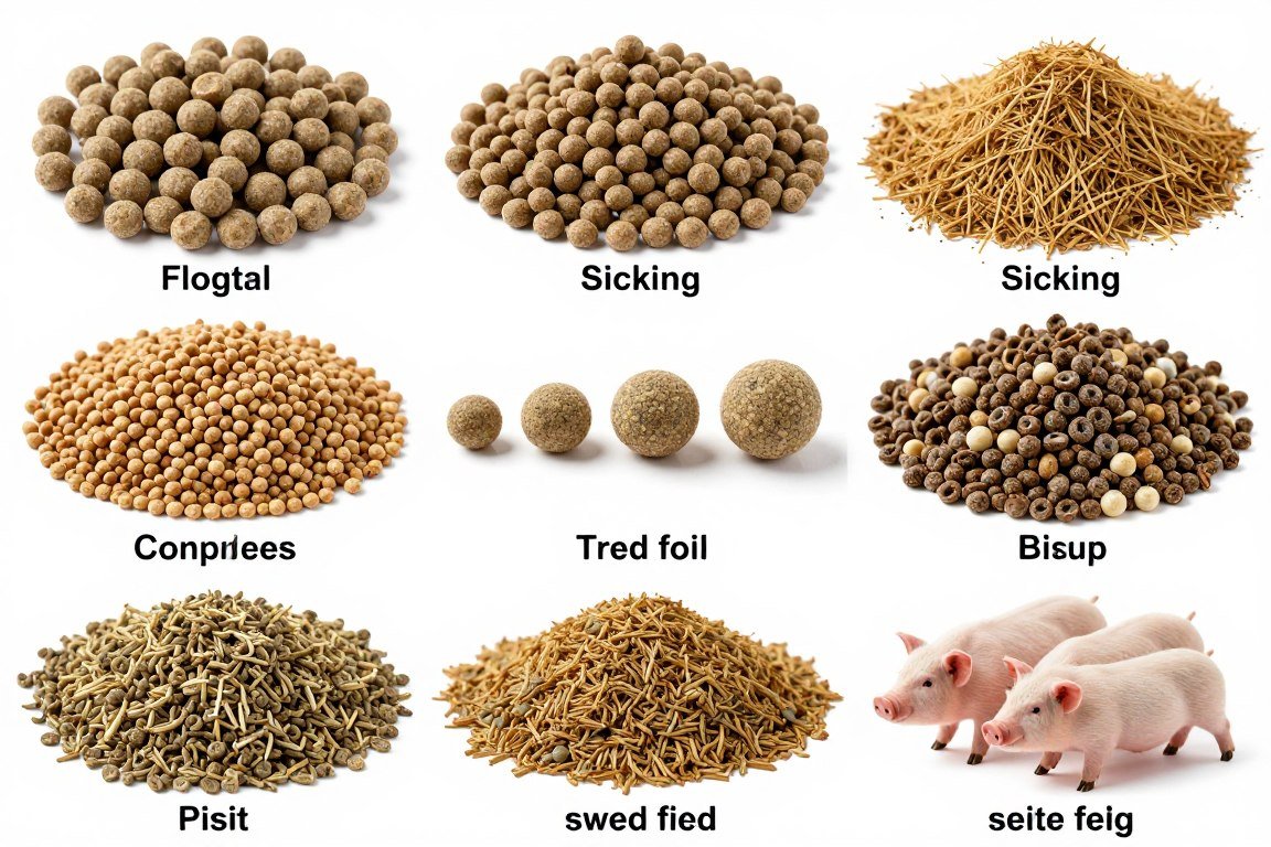 Various types of feed pellets for different Philippine livestock