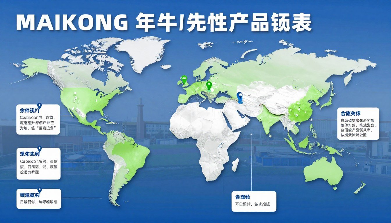 World map showing MAIKONG cattle feed production line installations
