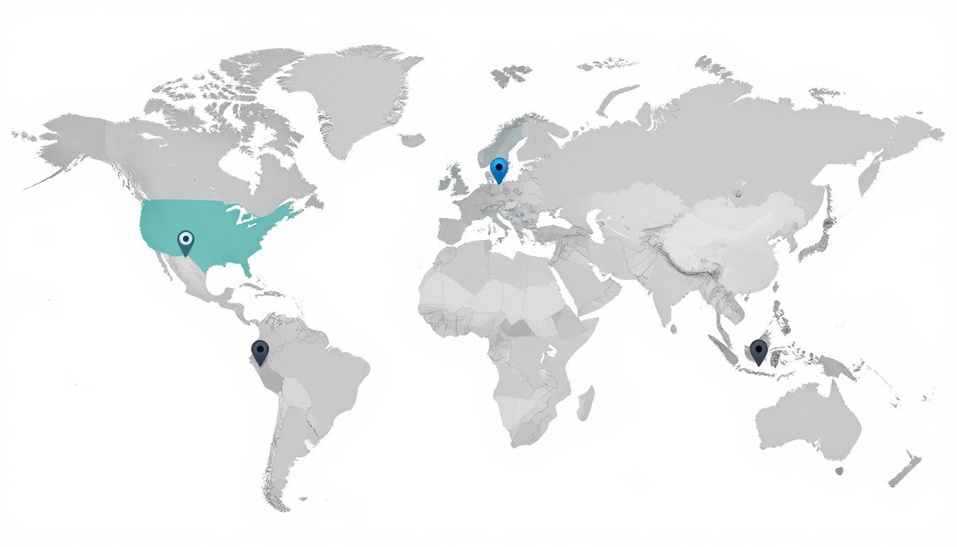 World map showing MAIKONG installation locations