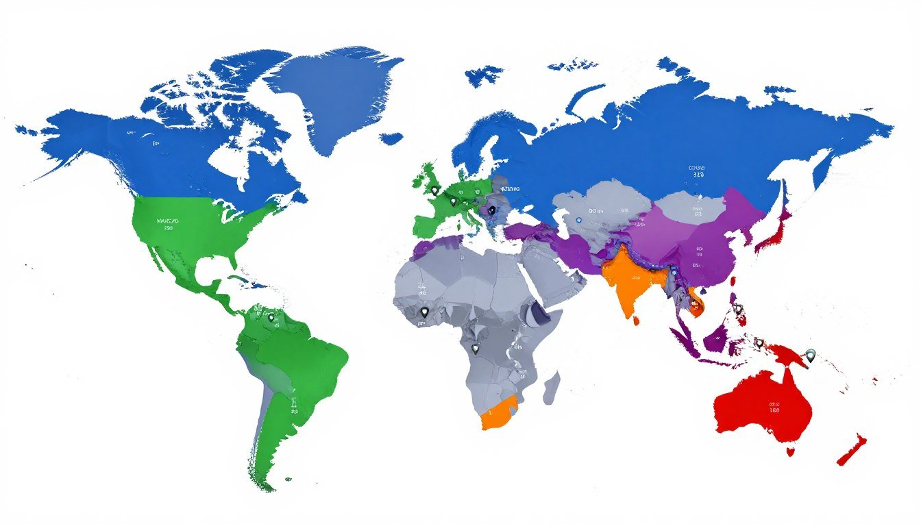 World map showing MAIKONG installation locations