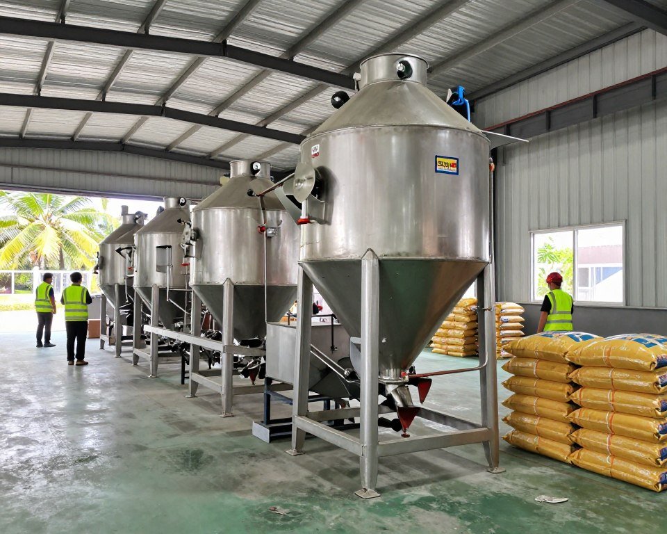 1-2 ton per hour animal feed production line for medium Philippine farms 1-2 ton per hour animal feed production line for medium Philippine farms