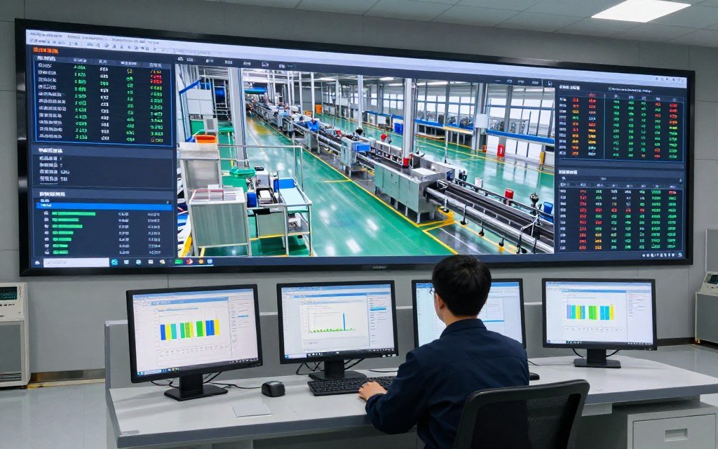 Control room of large scale fish feed facility Control room of large scale fish feed facility