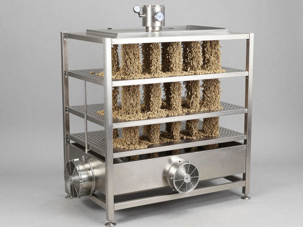 Counterflow pellet cooler unit