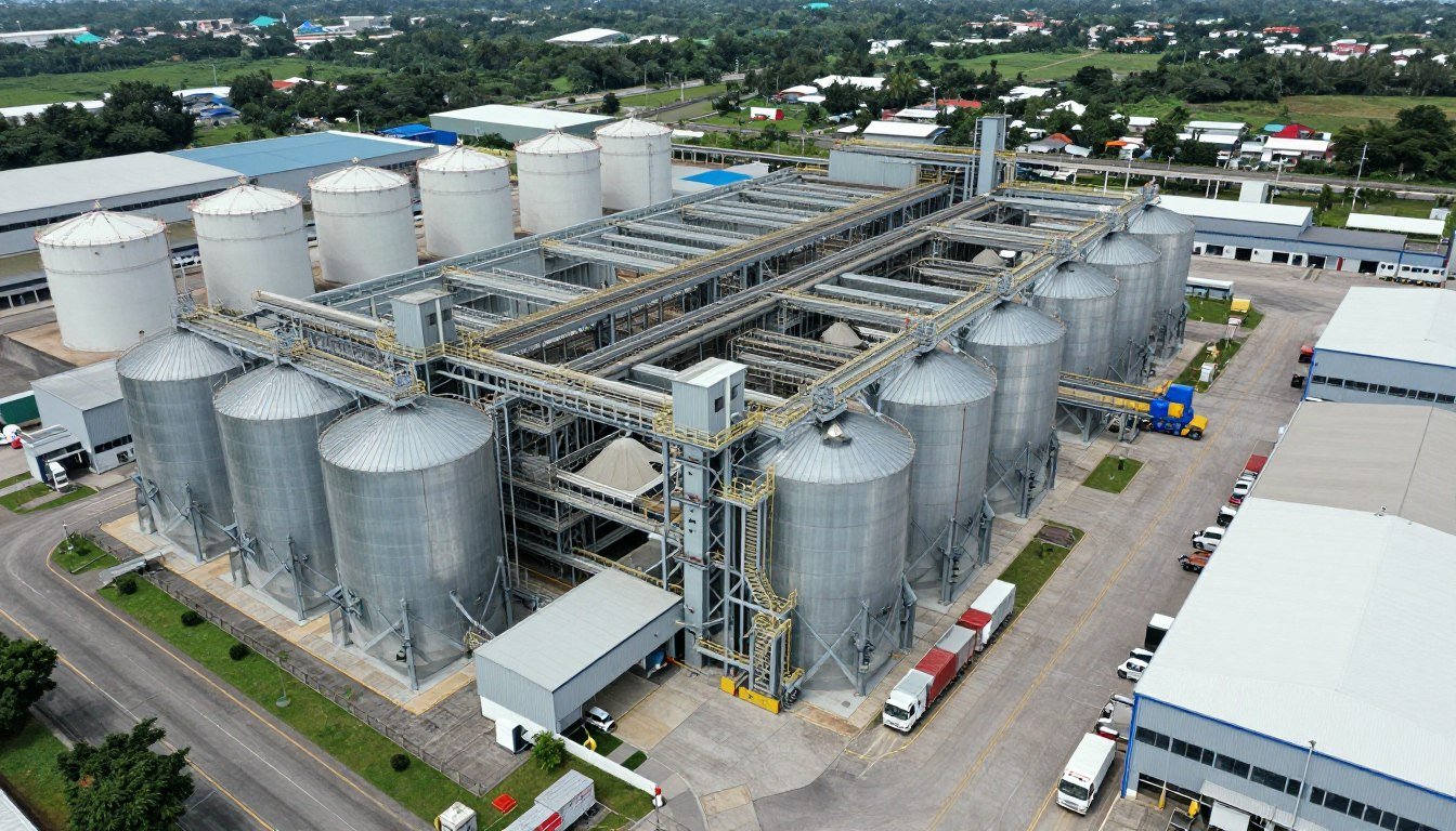 Large scale Mindanao aquaculture feed mill complex Large scale Mindanao aquaculture feed mill complex