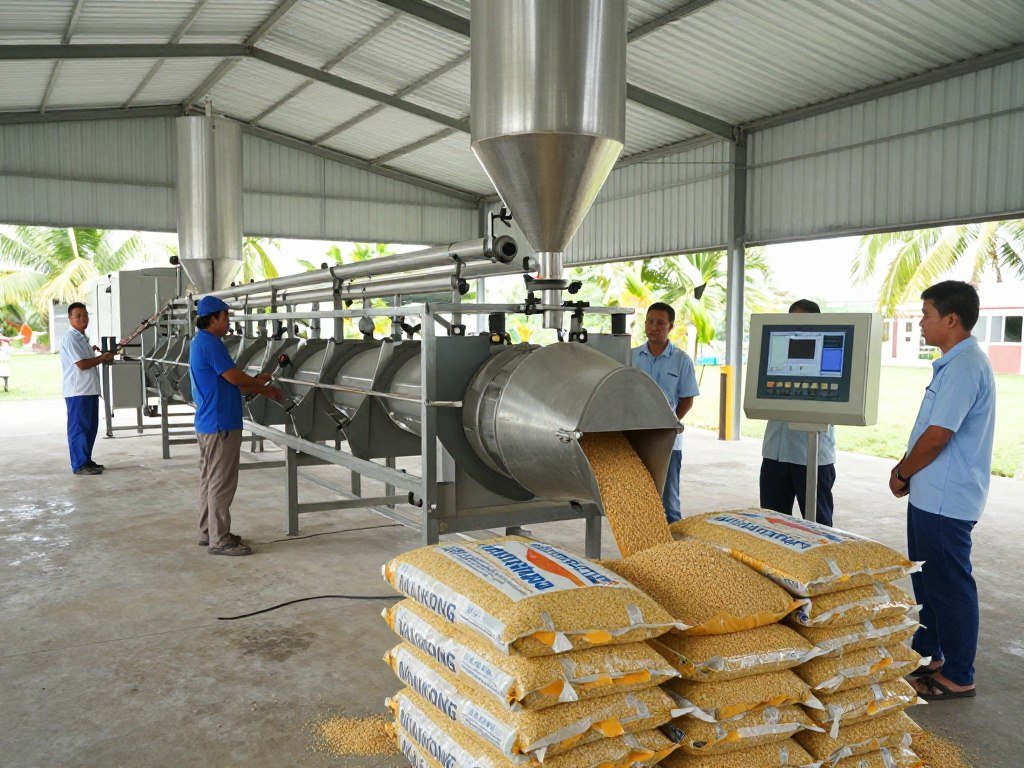 MAIKONG 3 ton per hour poultry feed production line installation in Batangas Philippines MAIKONG 3 ton per hour poultry feed production line installation in Batangas Philippines