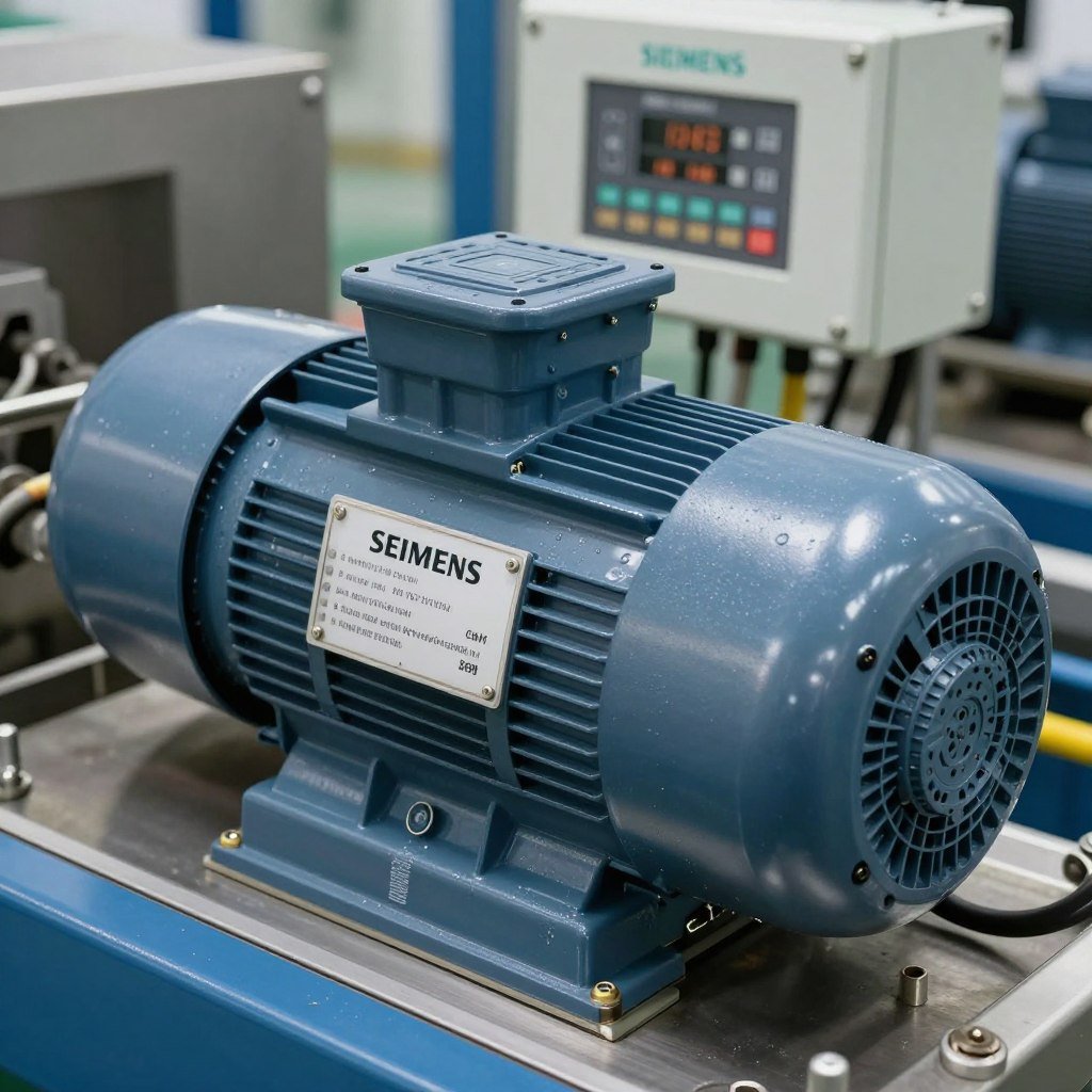 Siemens motor and VFD installed on equipment