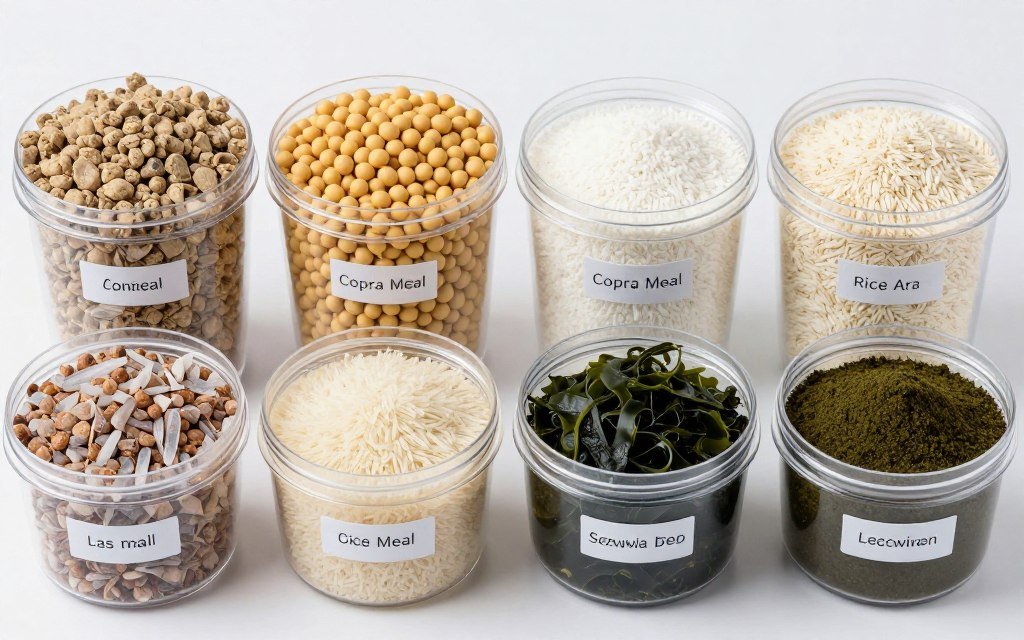 Various fish feed raw materials and ingredients Various fish feed raw materials and ingredients