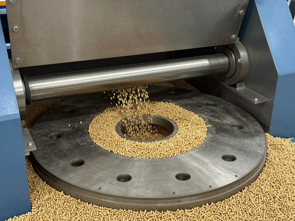 flat die pellet machine showing horizontal die and roller compression system flat die pellet machine showing horizontal die and roller compression system